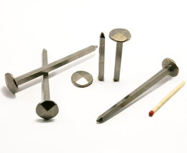 Chiodi forgiati in acciaio lucido testa diamante (100 chiodi) L : 60 mm - Ø 12 mm