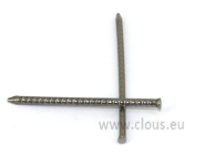 Chiodi elicoidali in acciaio a testa groppino - filo dentellato Ø 1.1 mm 
